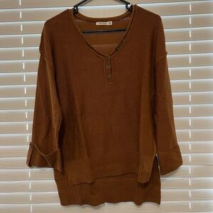 Chriselda Warm Tan Knit Sweater